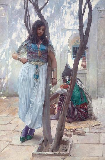 Ferdinand Max Bredt In a courtyard, Tunis